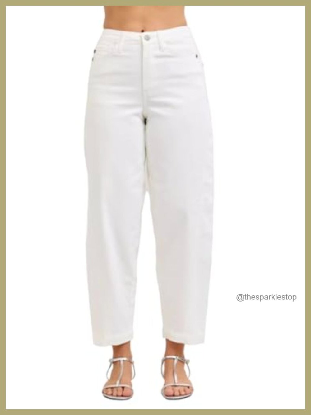 High Rise Rigid Magic Barrel Jeans Cotton Stretch 28.5 Inseam